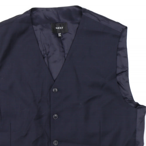 NEXT Mens Blue Wool Jacket Suit Waistcoat Size 44 Regular