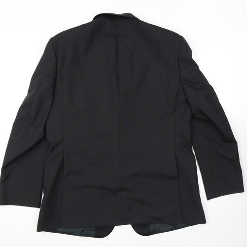 Executex Mens Black Polyester Tuxedo Suit Jacket Size 44 Regular