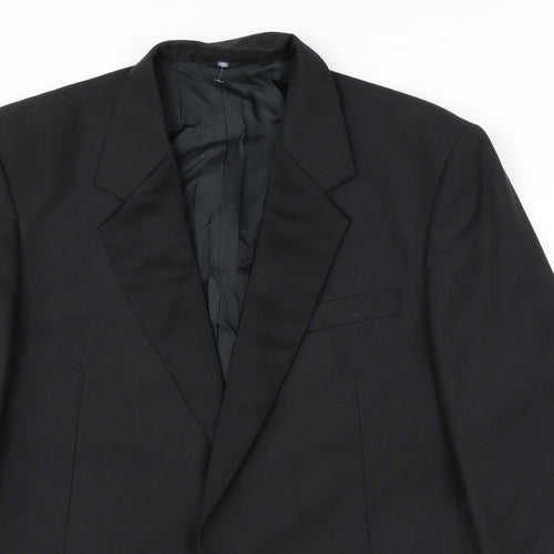 Executex Mens Black Polyester Tuxedo Suit Jacket Size 44 Regular