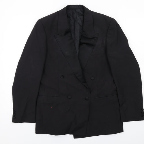 Debenhams Mens Black Wool Tuxedo Suit Jacket Size 38 Regular
