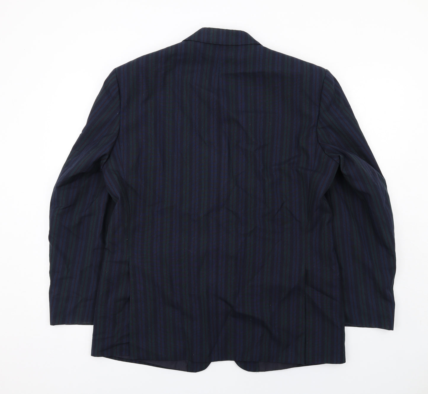 Brook Taverner Mens Multicoloured Striped Polyester Jacket Suit Jacket Size 42 Regular
