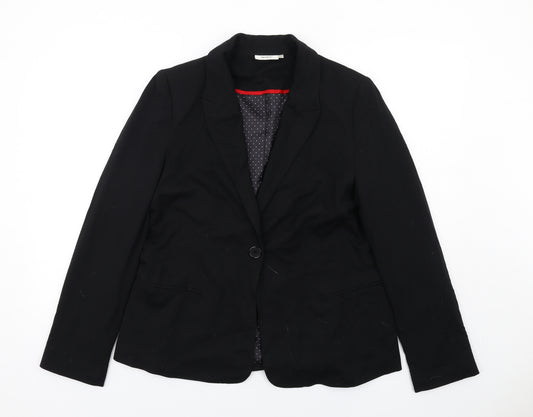 Yessica Womens Black Viscose Jacket Blazer Size L