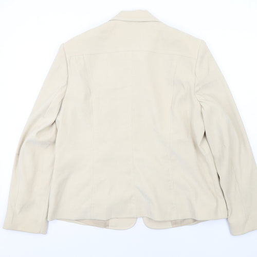 Bonmarché Womens Beige Jacket Blazer Size 18 Zip