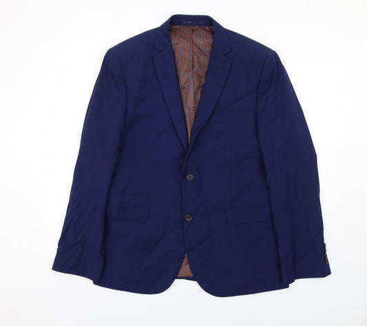 NEXT Mens Blue Polyester Jacket Suit Jacket Size 44 Regular
