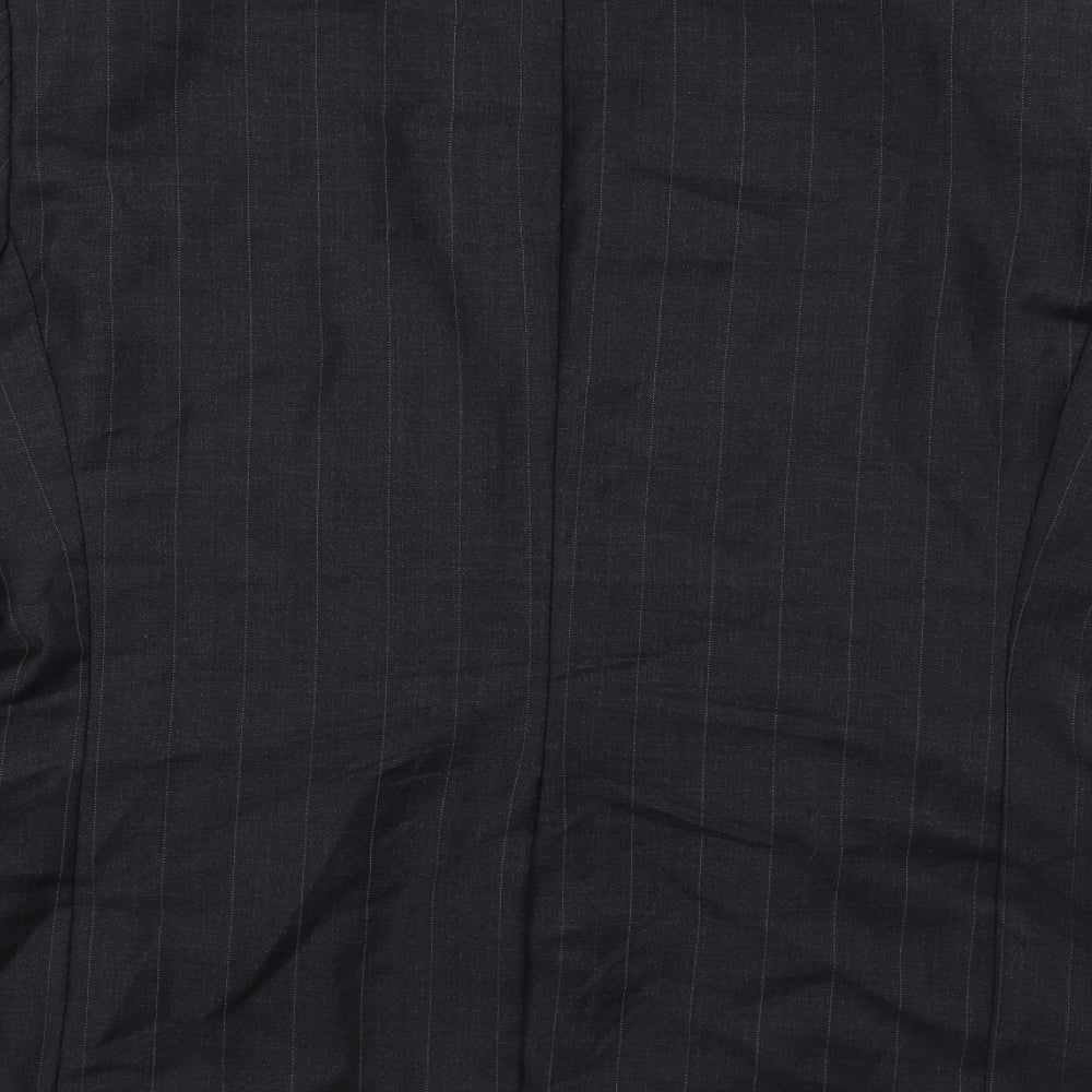 Marks and Spencer Mens Grey Striped Wool Jacket Suit Jacket Size 40 Regular
