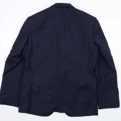 Marks and Spencer Mens Blue Linen Jacket Suit Jacket Size 46 Regular