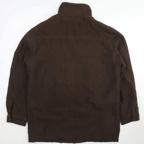 Lincoln Mens Brown Pea Coat Coat Size L Zip