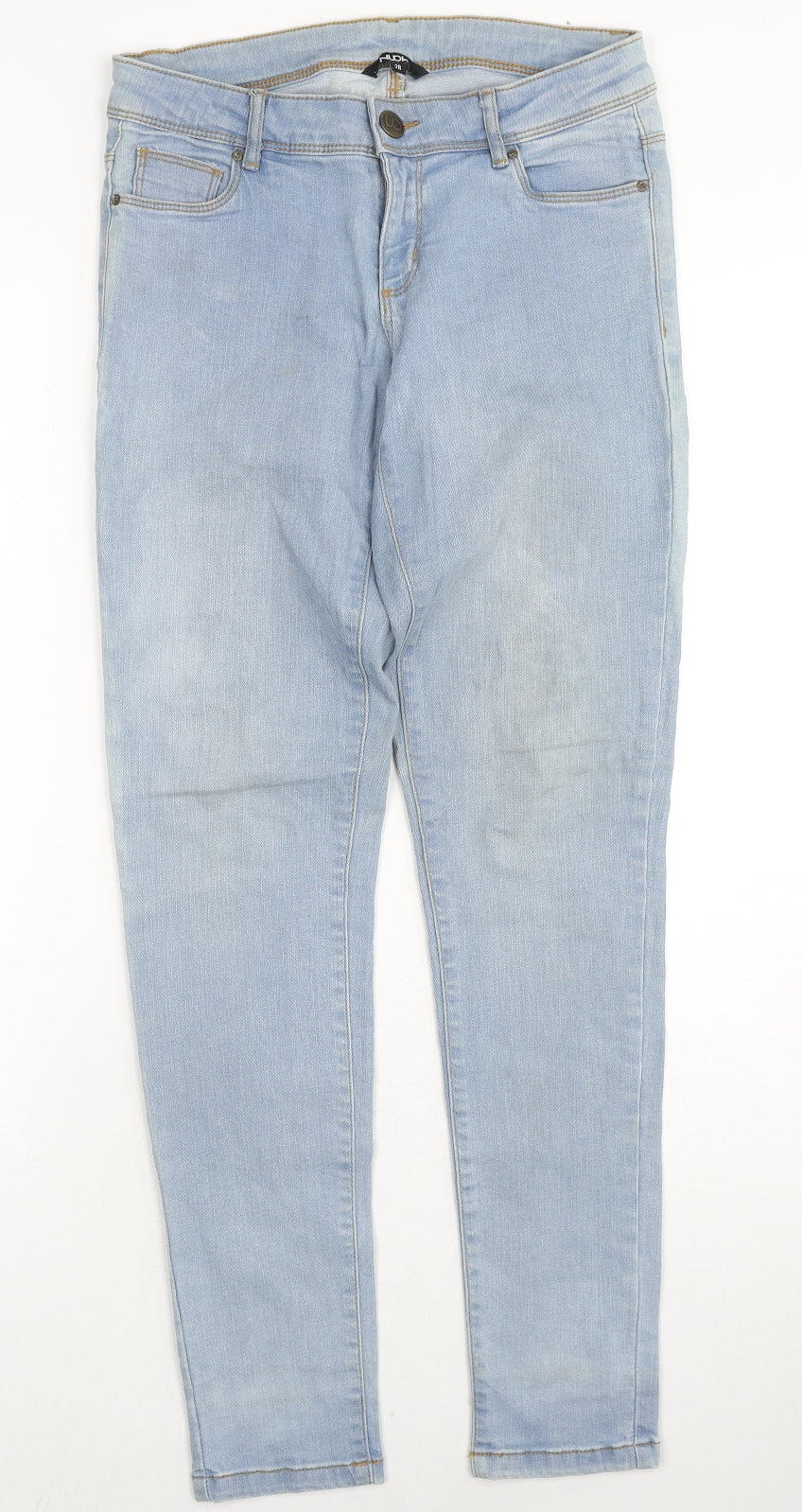 Nuon Womens Blue Cotton Skinny Jeans Size 28 in L29 in Regular Zip