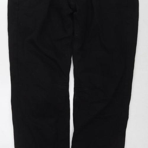 Crane Mens Black Cotton Straight Jeans Size 34 in L31 in Regular Zip - Motorcycle Jeans