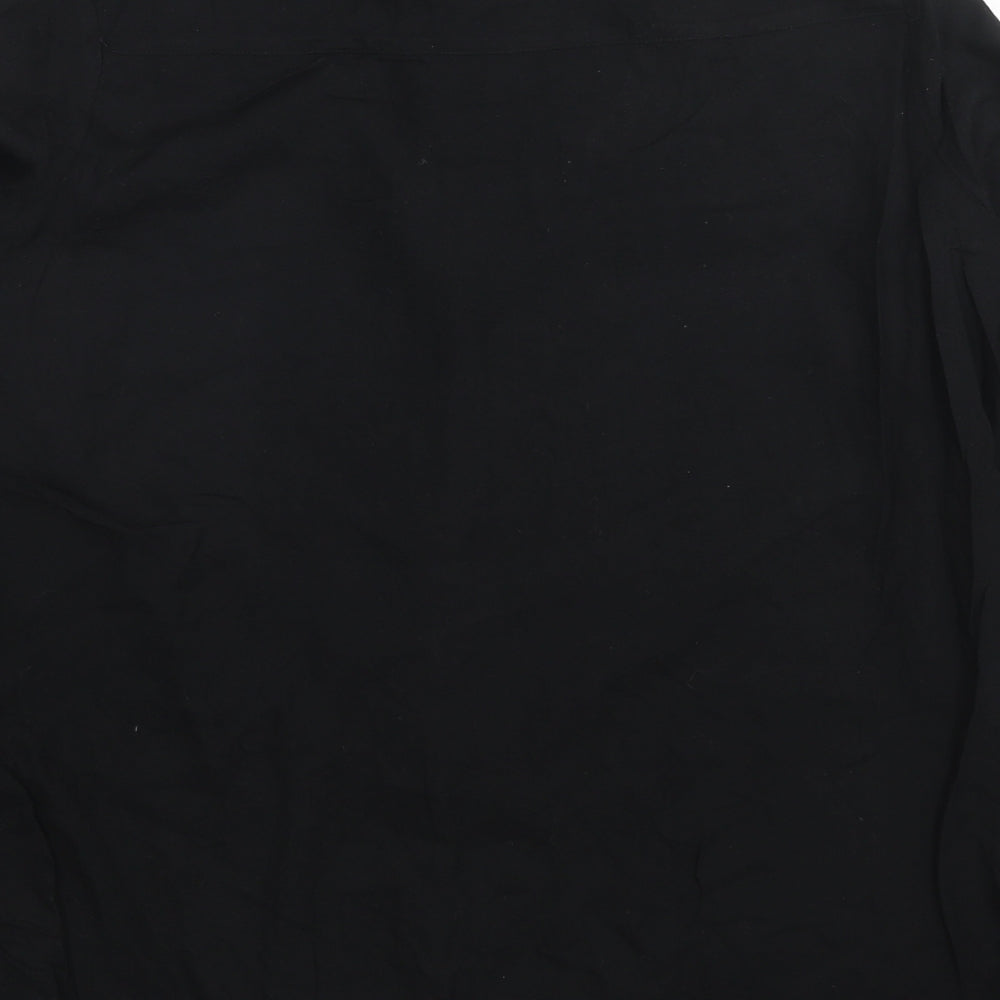 Divided by H&M Womens Black Viscose Basic Button-Up Size 10 Collared
