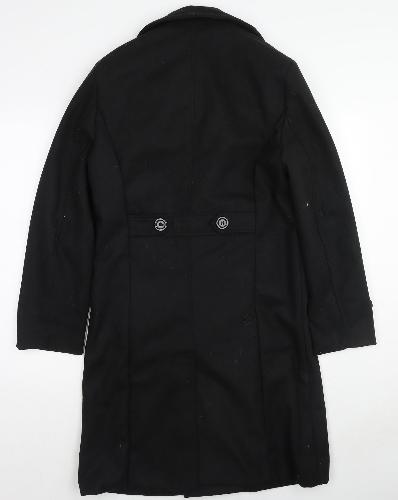 Zansni Womens Black Overcoat Coat Size XL Buckle