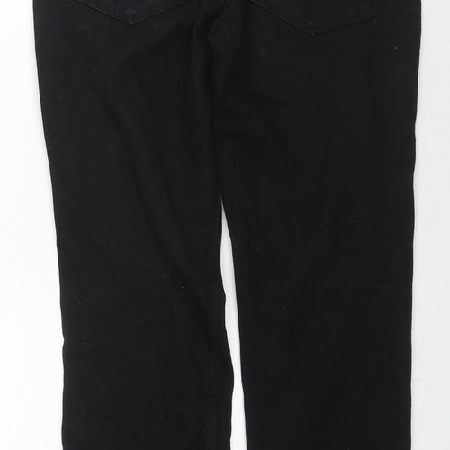 George Womens Black Cotton Straight Jeans Size 32 in L30 in Regular Zip