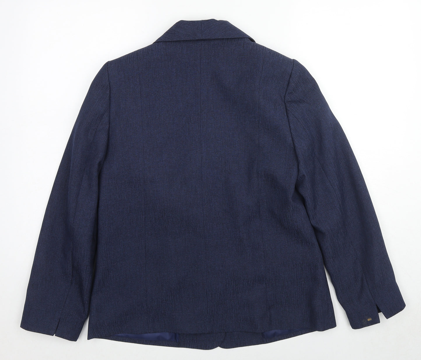 EWM Womens Blue Jacket Blazer Size 12 Button