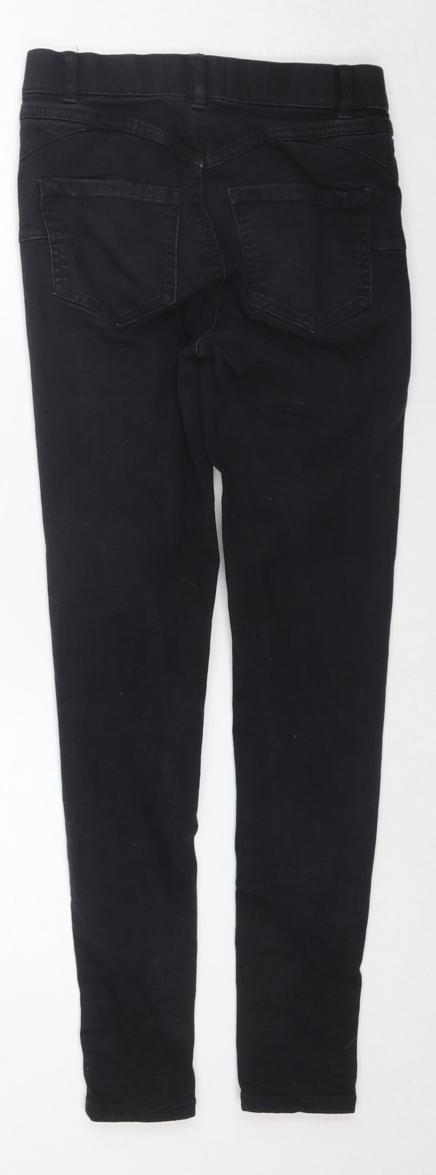 New Look Womens Black Cotton Jegging Jeans Size 8 L26 in Regular Zip
