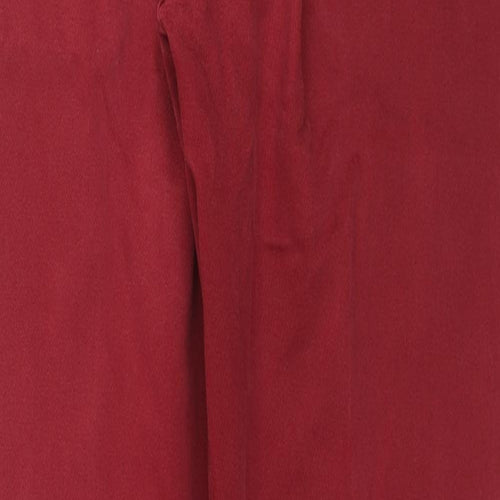 The House Of Bruar Womens Red Cotton Straight Jeans Size 16 L30 in Regular Zip