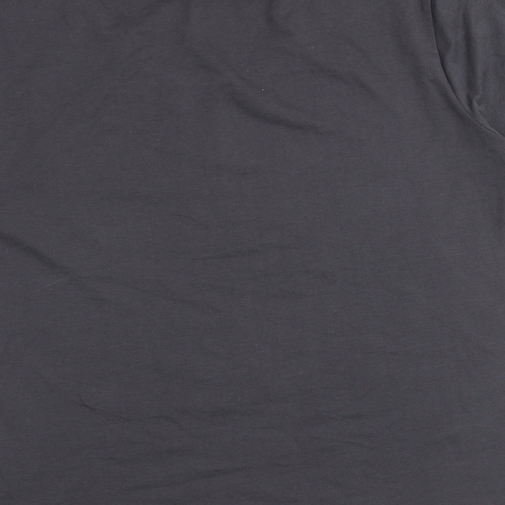 Alexara Womens Grey Polyester Basic T-Shirt Size 14 Round Neck