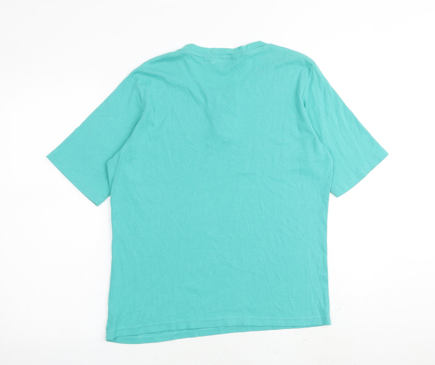 EWM Womens Green 100% Cotton Basic T-Shirt Size 18 Round Neck - Size 18-20