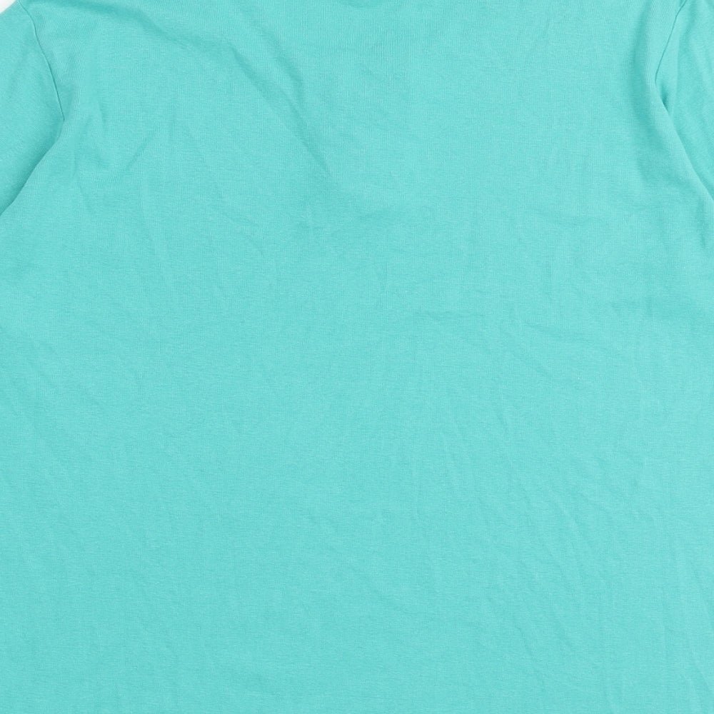 EWM Womens Green 100% Cotton Basic T-Shirt Size 18 Round Neck - Size 18-20