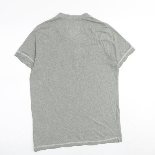 Hollister Mens Grey Polyester T-Shirt Size S Round Neck