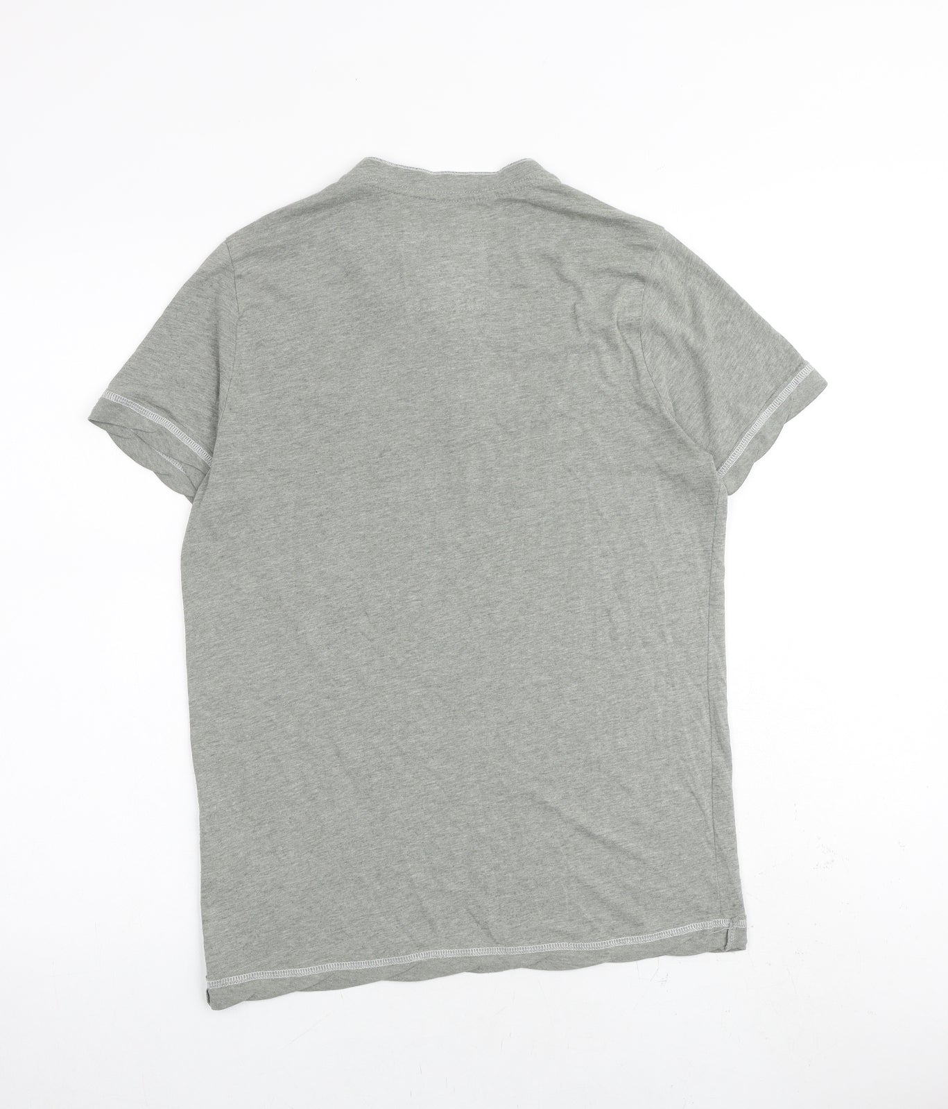 Hollister Mens Grey Polyester T-Shirt Size S Round Neck