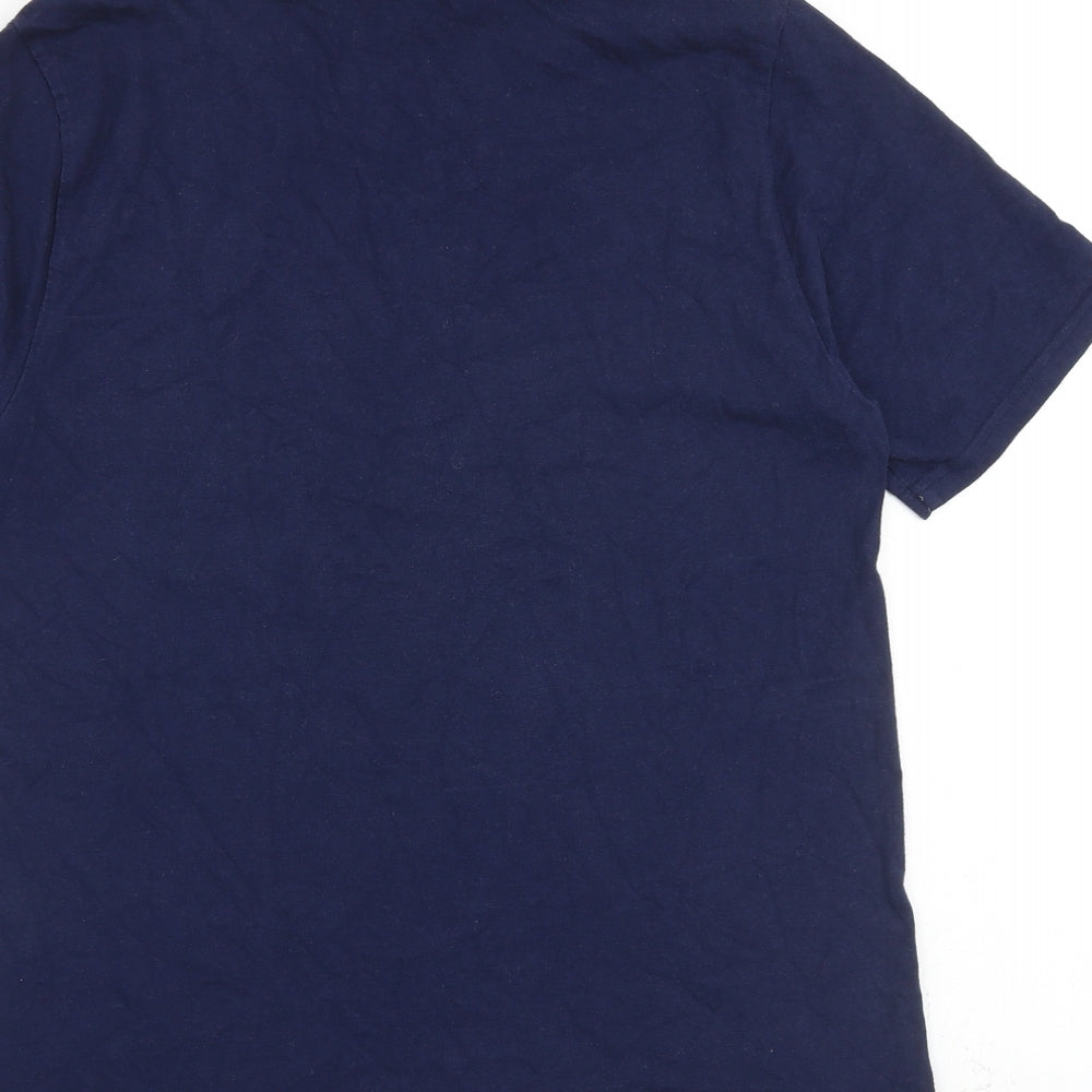Polo Ralph Lauren Womens Blue Cotton Basic T-Shirt Size 18 Round Neck
