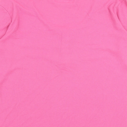 NEXT Womens Pink Cotton Basic Tank Size L Henley