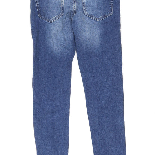 Denim & Co. Mens Blue Cotton Straight Jeans Size 28 in L30 in Slim Button