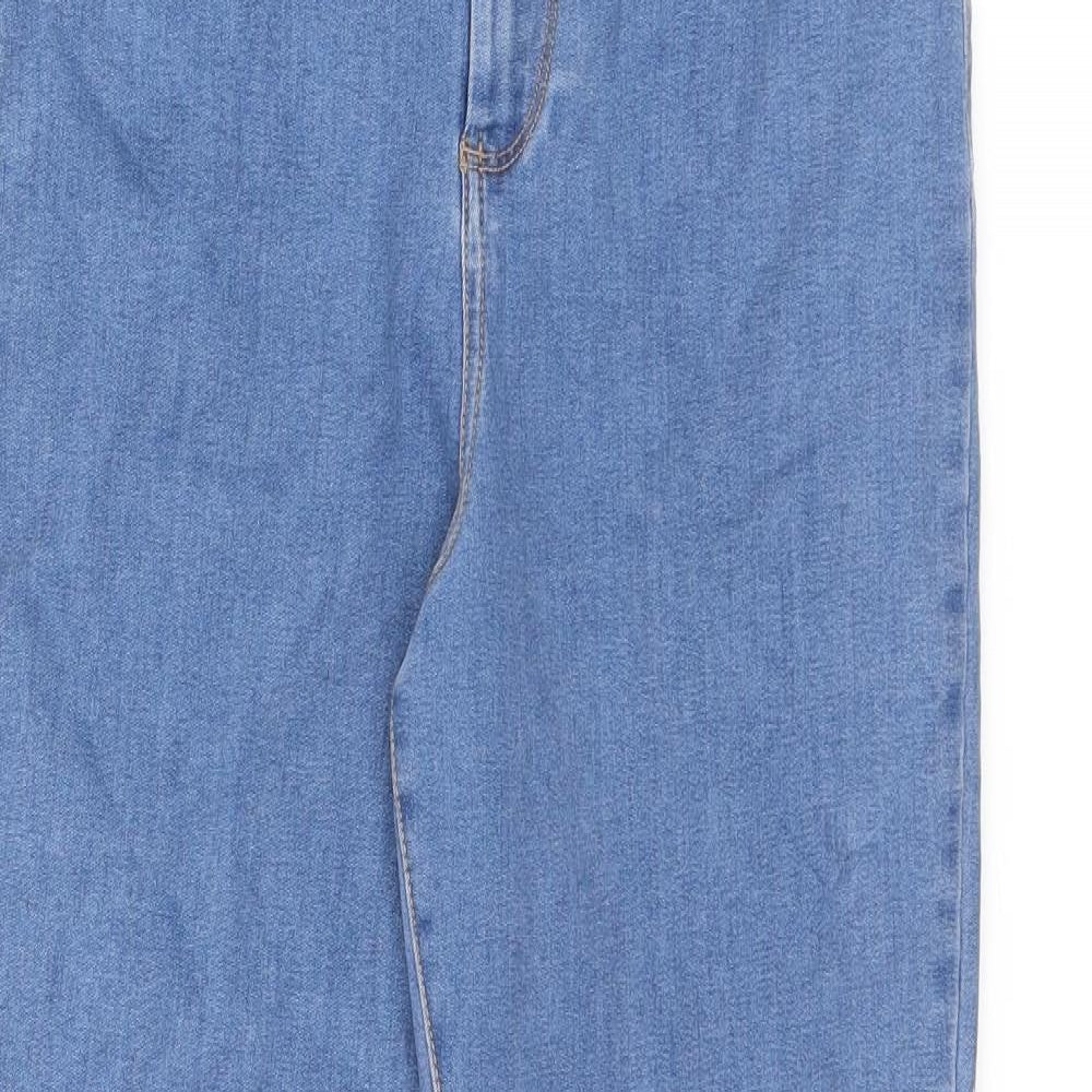 Denim & Co. Womens Blue Cotton Skinny Jeans Size 12 L30 in Regular Zip