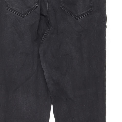 Papaya Womens Black Cotton Skinny Jeans Size 14 L26 in Regular Zip