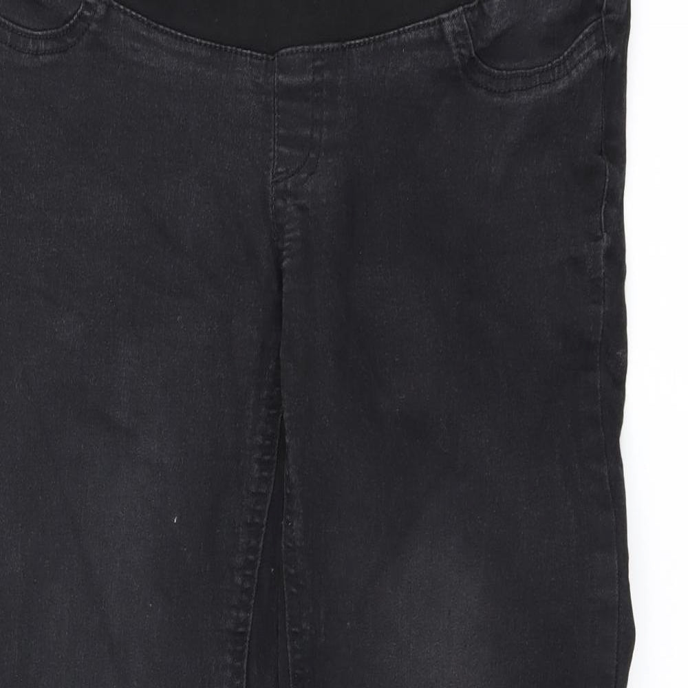 Blooming Marvellous Womens Black Cotton Straight Jeans Size 12 L32 in Regular