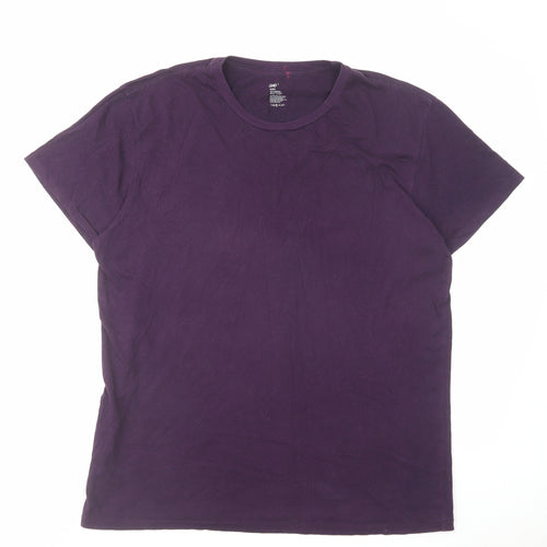 Gap Mens Purple Cotton T-Shirt Size L Crew Neck