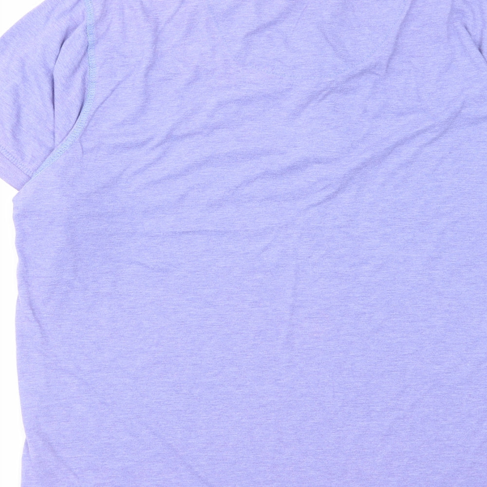 Brave Soul Mens Purple Cotton T-Shirt Size L Crew Neck