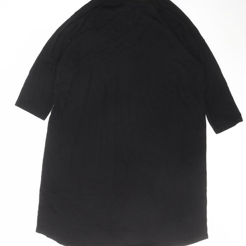 Monki Womens Black Viscose A-Line Size M Round Neck Pullover