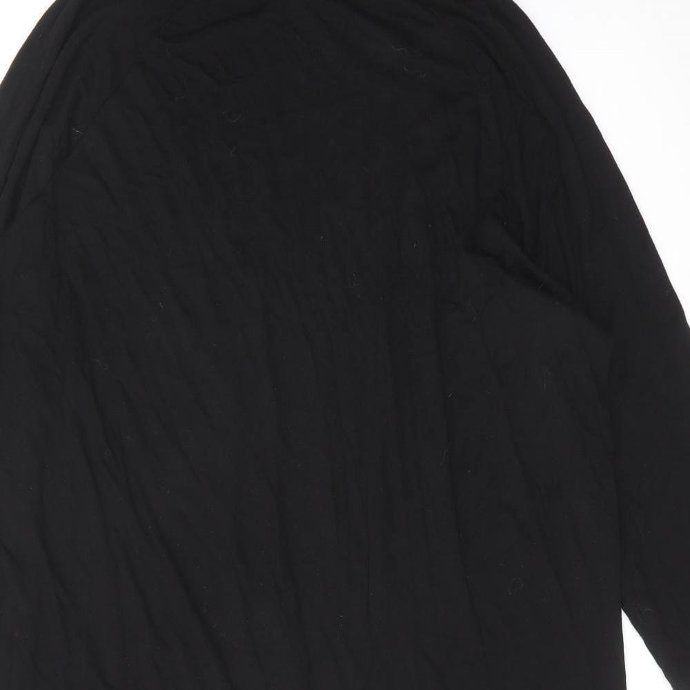 Monki Womens Black Viscose A-Line Size M Round Neck Pullover