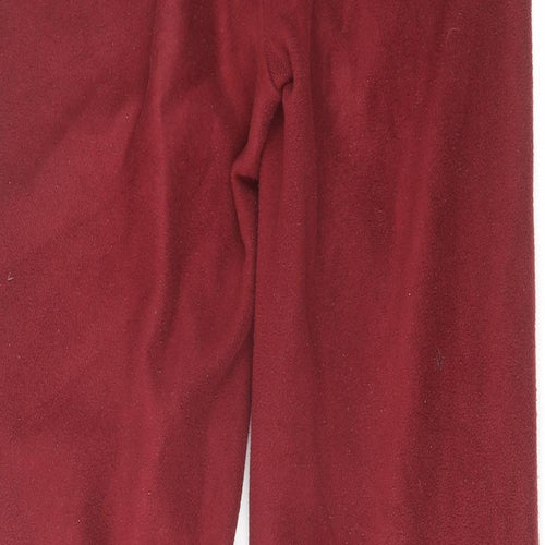 Lands' End Womens Red Polyester Jogger Trousers Size S L28 in Regular Drawstring