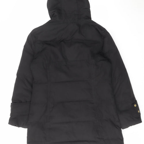 Calvin Klein Womens Black Parka Coat Size M Zip