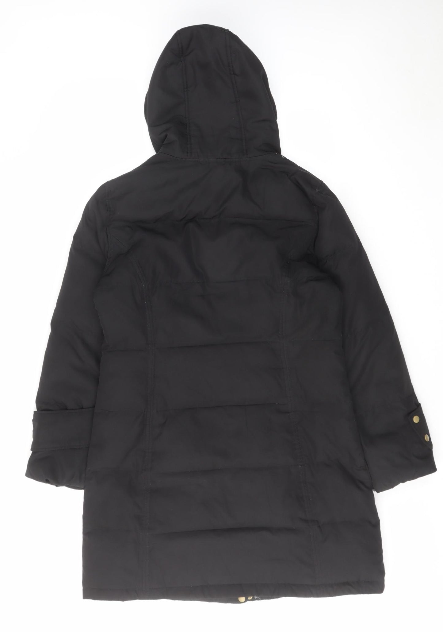 Calvin Klein Womens Black Parka Coat Size M Zip