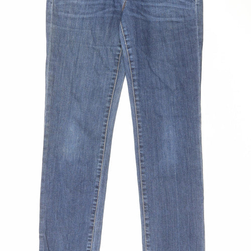Gap Womens Blue Cotton Straight Jeans Size 28 in L29 in Regular Zip