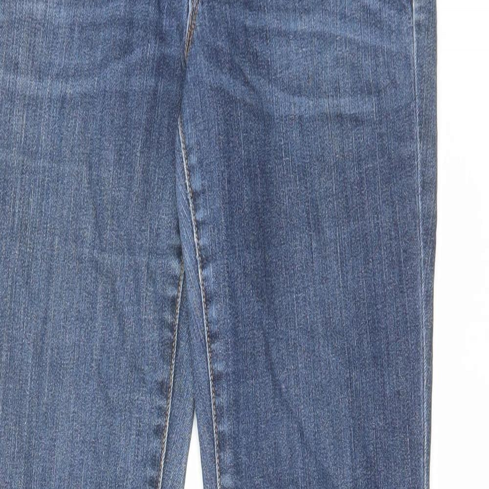 Gap Womens Blue Cotton Straight Jeans Size 28 in L29 in Regular Zip
