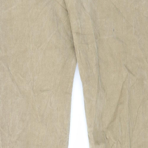 Lois Mens Beige Cotton Trousers Size 34 in L32 in Regular Zip