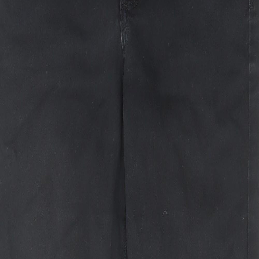 Marks and Spencer Womens Black Cotton Skinny Jeans Size 12 L28 in Regular Zip