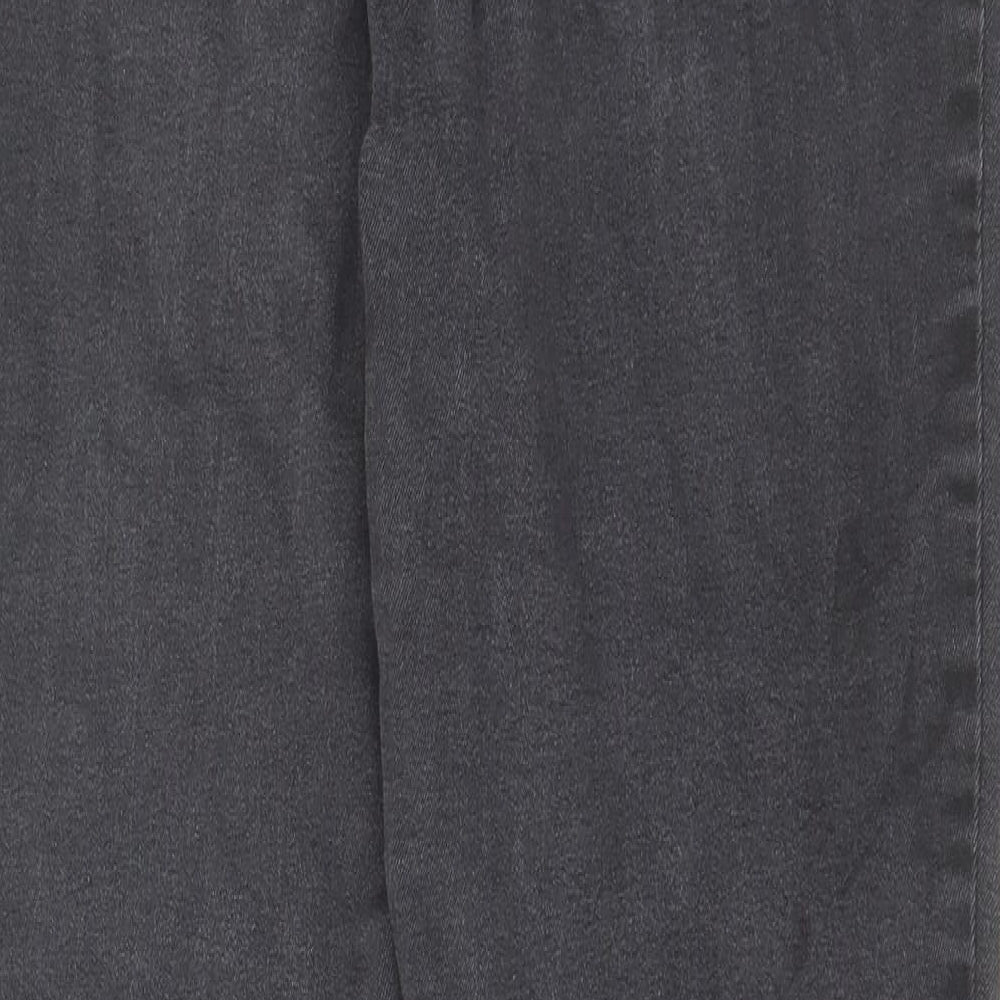 Dorothy Perkins Womens Black Cotton Skinny Jeans Size 14 L28 in Regular Zip