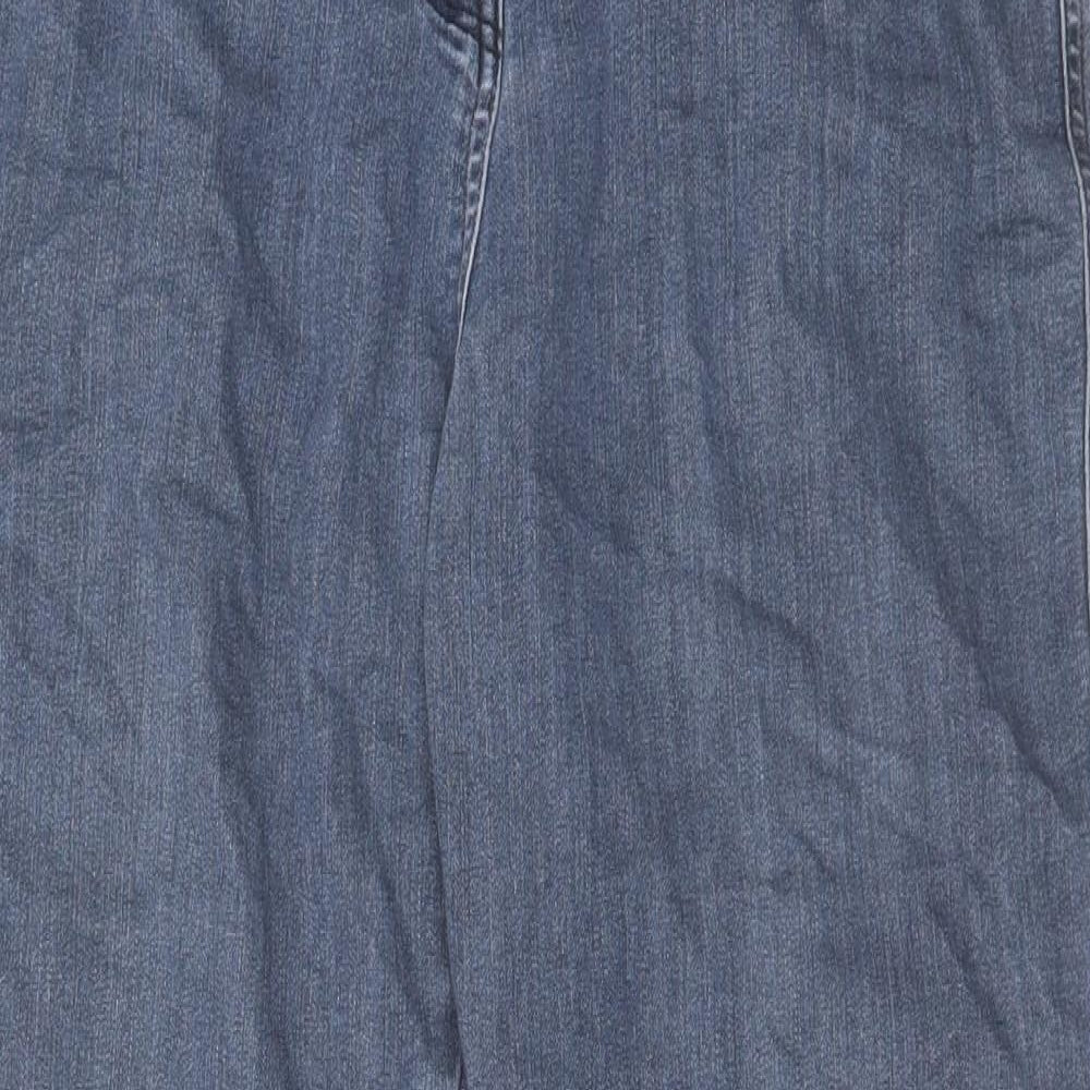 NEXT Womens Black Cotton Tapered Jeans Size 14 L29 in Regular Zip