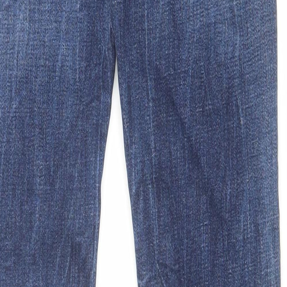 Zara Mens Blue Cotton Straight Jeans Size 28 in L30 in Regular Zip