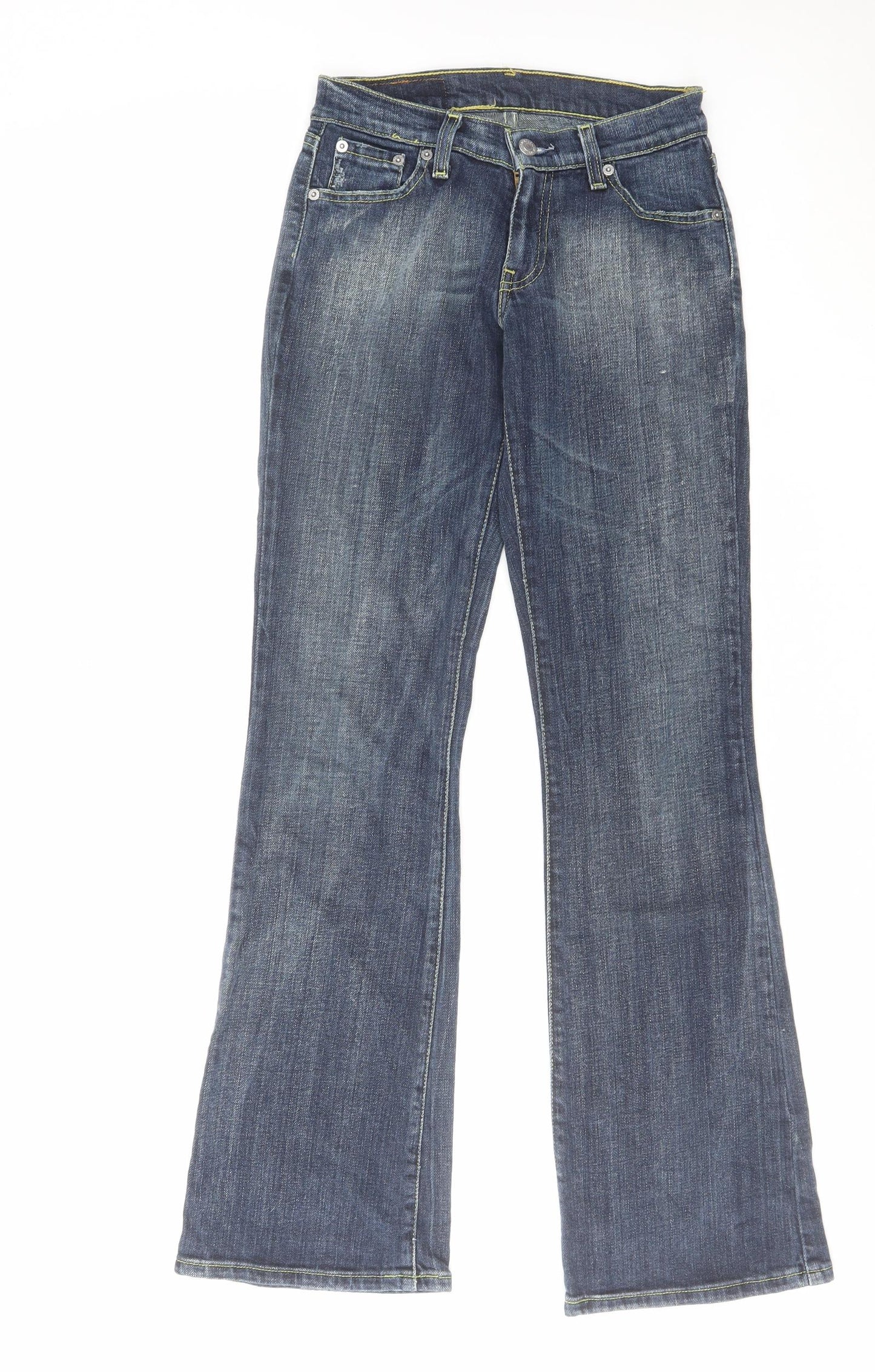 Levi's Womens Blue Cotton Bootcut Jeans Size 26 in L30 in Regular Zip