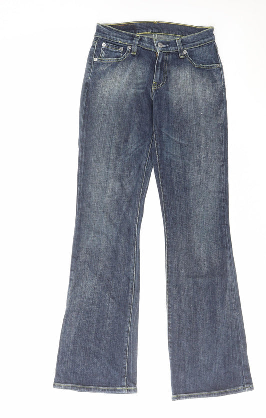 Levi's Womens Blue Cotton Bootcut Jeans Size 26 in L30 in Regular Zip