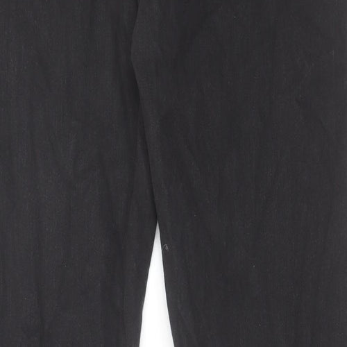 Denim & Co. Mens Black Cotton Straight Jeans Size 32 in L32 in Regular Zip