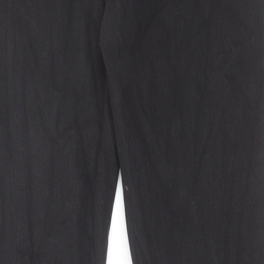 Denim & Co. Mens Black Cotton Straight Jeans Size 32 in L32 in Regular Zip