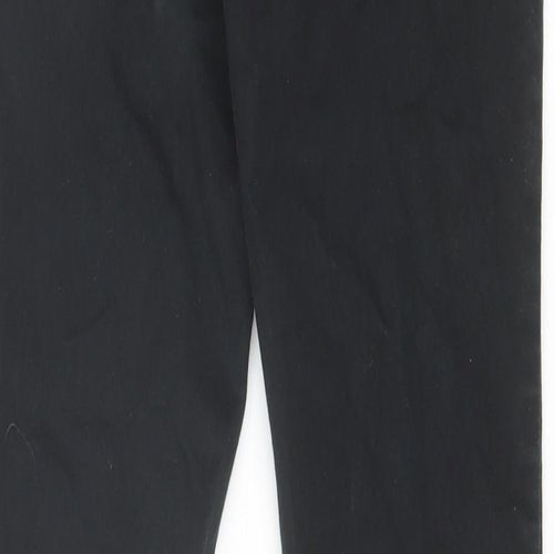 Peacocks Womens Black Cotton Straight Jeans Size 8 L29 in Regular Zip