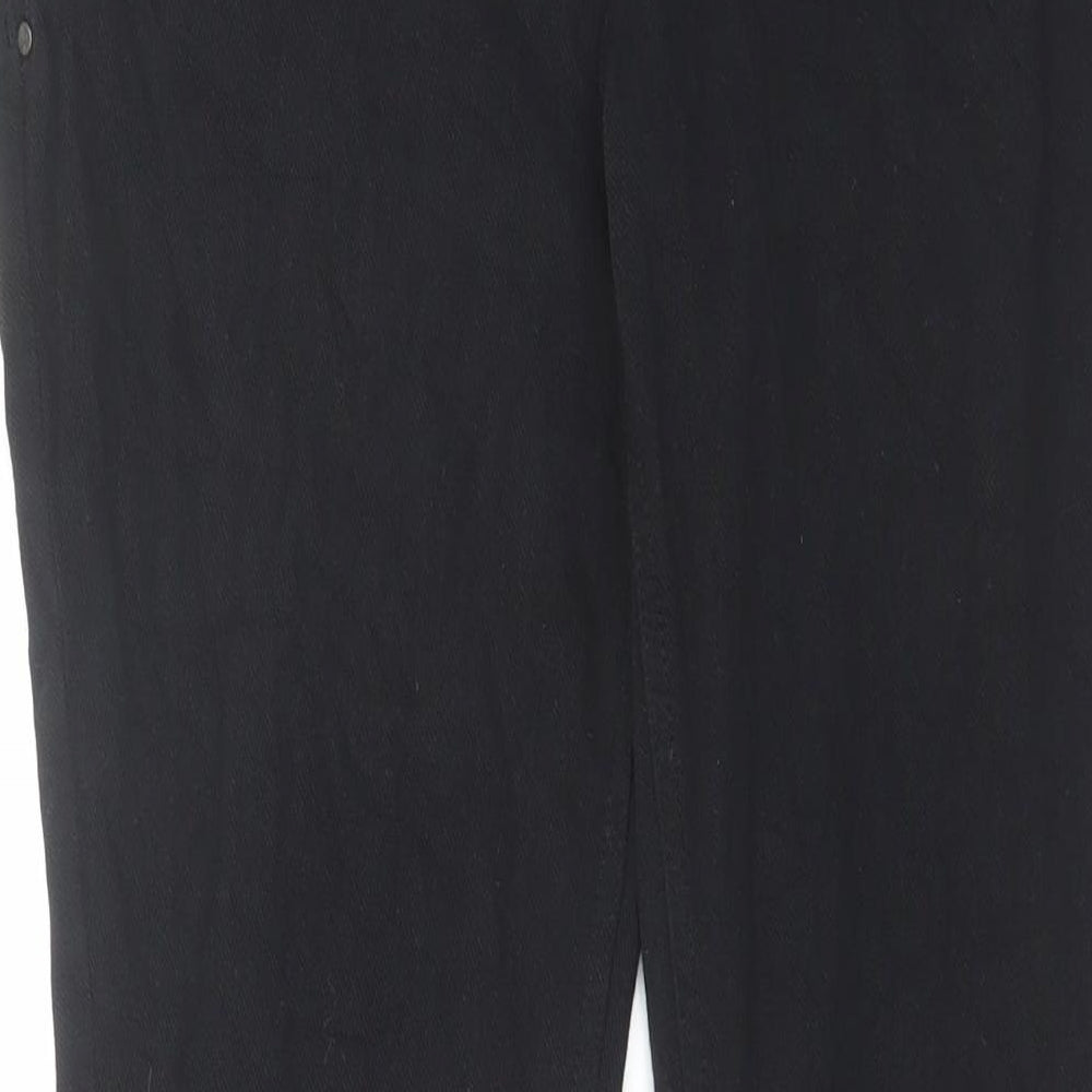 Indigo Womens Black Cotton Skinny Jeans Size 14 L29 in Regular Zip